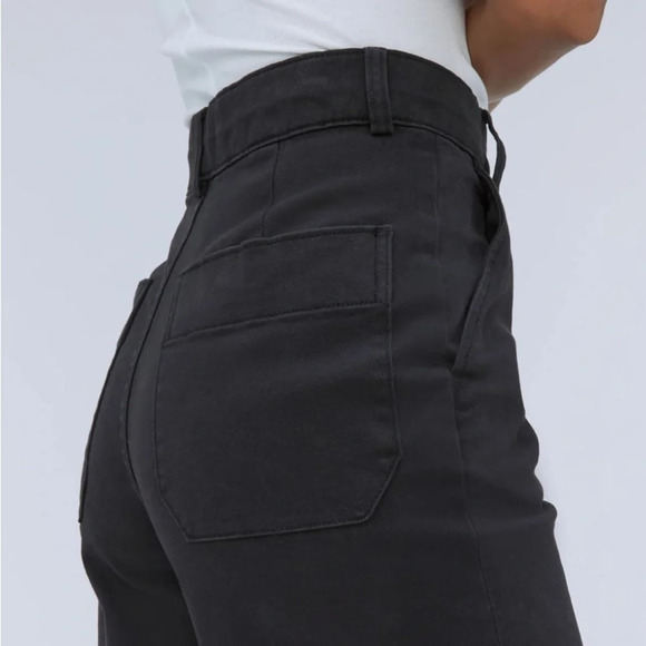 NWT Everlane Bottom Organic Cotton Crop Wide-leg Black size 2 - Picture 4 of 16